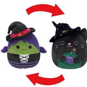 Squishmallows FlipAMallows Witch Roslyn & Cat Cleo 2-in-1 8” Plush